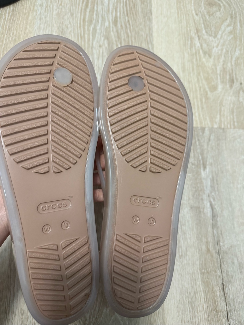 NWT CROCS Miami Round Toe Jelly Flip Flop Sandals Size 10 - Picture 5 of 5
